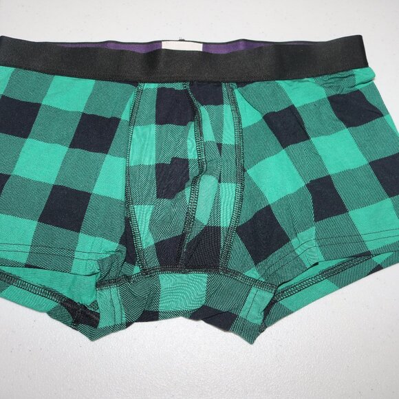 MeUndies green plaid men's Trunks size medium - LAST One!! - Picture 1 of 3